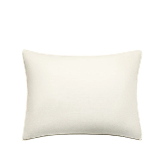 NEW Brooklinen Set of 2 Cream Washed 100% Linen Standard Pillow Shams